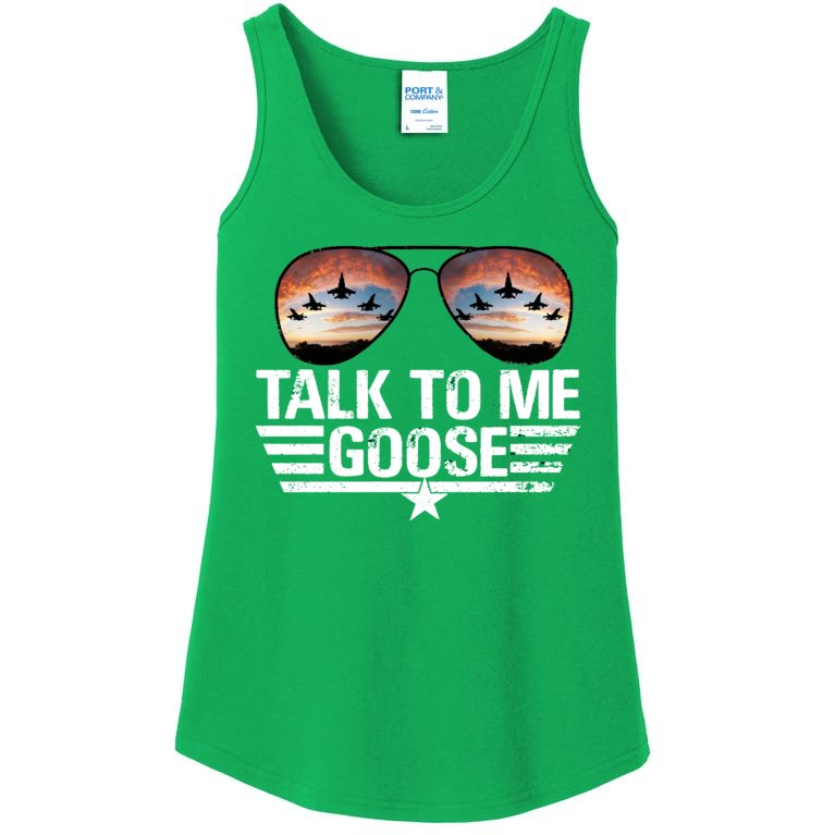 Talk To Me Goose Jet Fighter Sunglasses Ladies Essential Tank