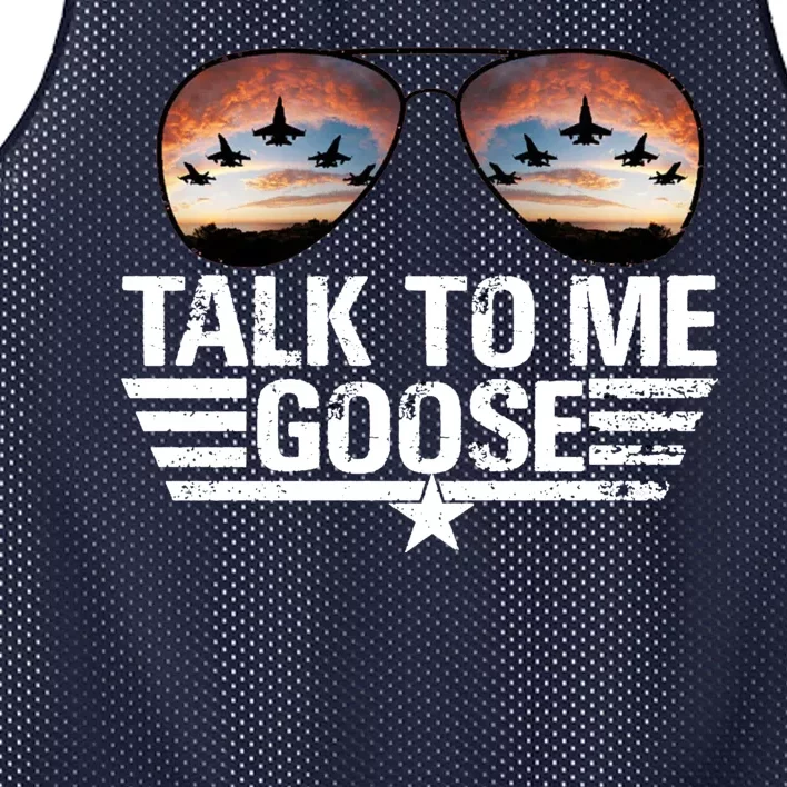 Talk To Me Goose Jet Fighter Sunglasses Mesh Reversible Basketball Jersey Tank