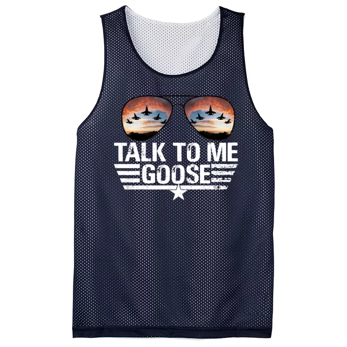 Talk To Me Goose Jet Fighter Sunglasses Mesh Reversible Basketball Jersey Tank