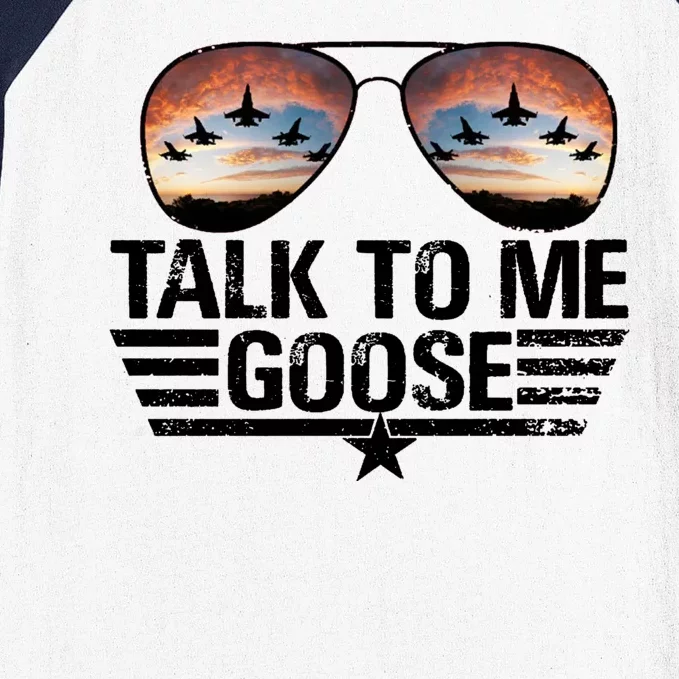 Talk To Me Goose Jet Fighter Sunglasses Baseball Sleeve Shirt