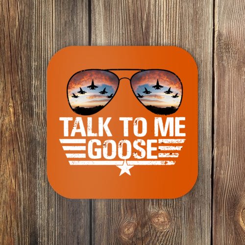 Talk To Me Goose Jet Fighter Sunglasses Coaster