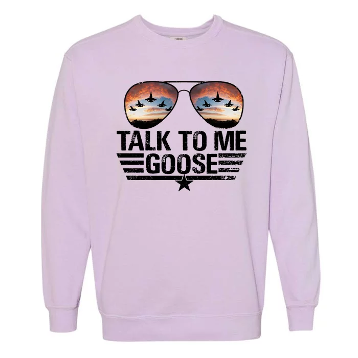 Talk To Me Goose Jet Fighter Sunglasses Garment-Dyed Sweatshirt