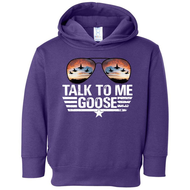 Talk To Me Goose Jet Fighter Sunglasses Toddler Hoodie