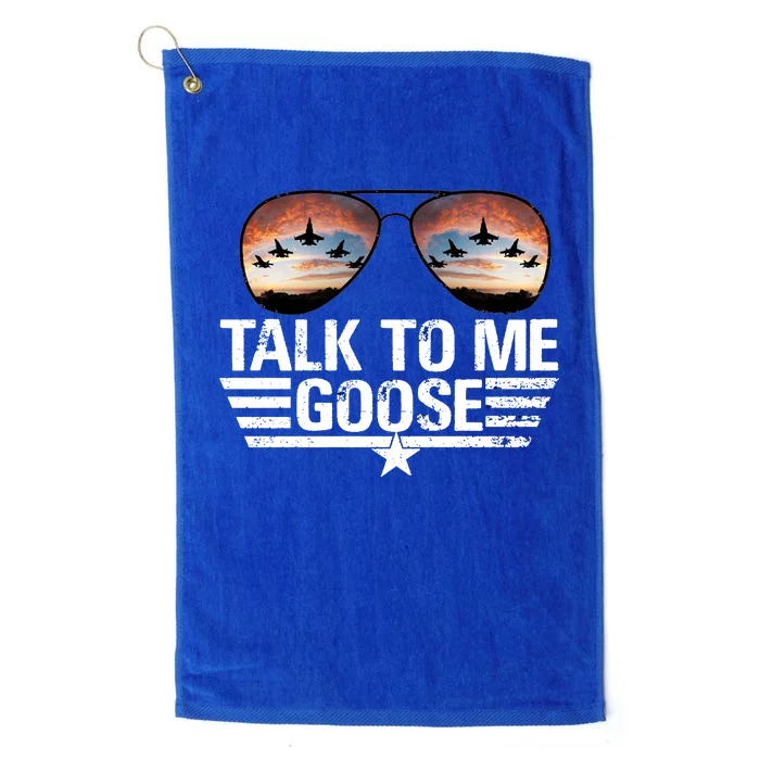 Talk To Me Goose Jet Fighter Sunglasses Platinum Collection Golf Towel