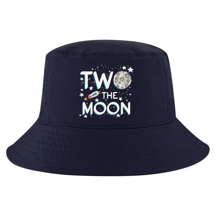 Two The Moon 2nd Birthday Gift For 2 Year Old Cool Comfort Performance Bucket Hat