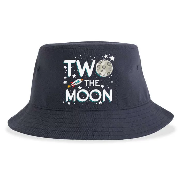 Two The Moon 2nd Birthday Gift For 2 Year Old Sustainable Bucket Hat