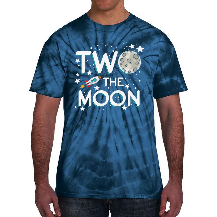 Two The Moon 2nd Birthday Gift For 2 Year Old Tie-Dye T-Shirt