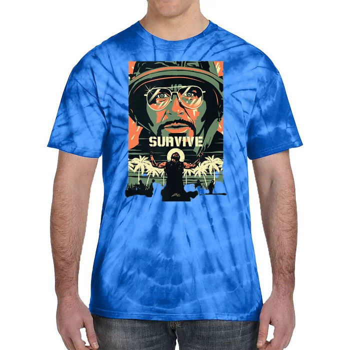 Tropic Thunder Movie Survive Funny Tank Top Tie-Dye T-Shirt