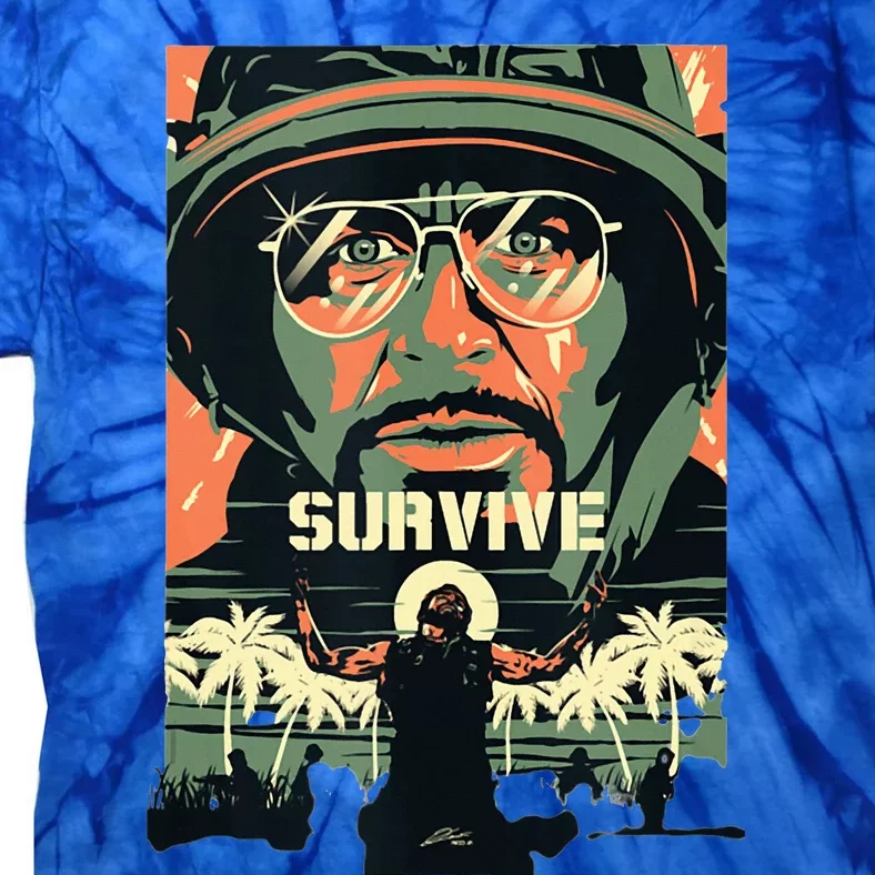 Tropic Thunder Movie Survive Funny Tank Top Tie-Dye T-Shirt