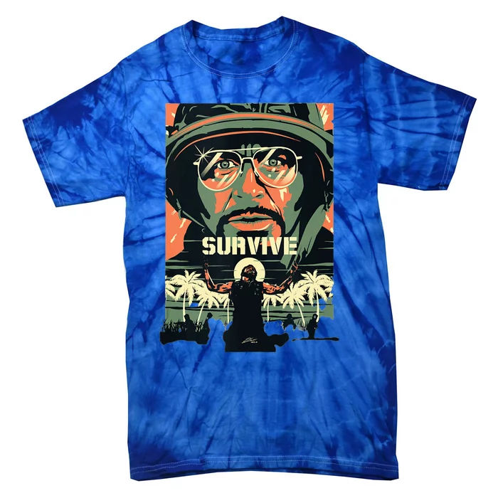 Tropic Thunder Movie Survive Funny Tank Top Tie-Dye T-Shirt