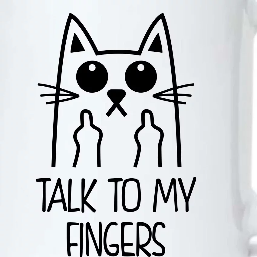 Talk To My Fingers Black Color Changing Mug