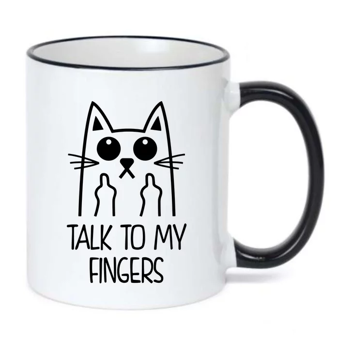 Talk To My Fingers Black Color Changing Mug