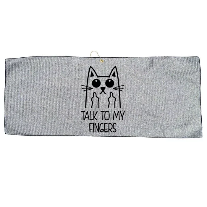 Talk To My Fingers Large Microfiber Waffle Golf Towel