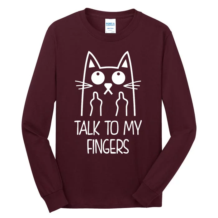 Talk To My Fingers Tall Long Sleeve T-Shirt