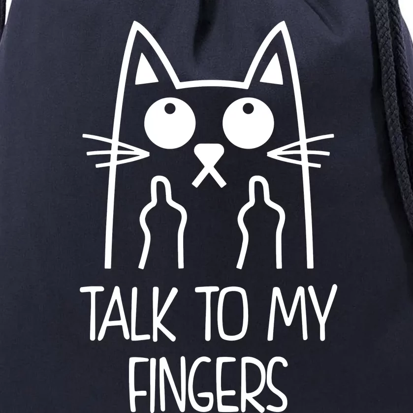 Talk To My Fingers Drawstring Bag