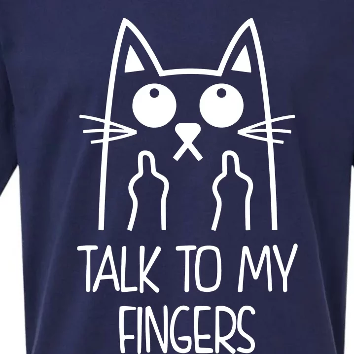 Talk To My Fingers Sueded Cloud Jersey T-Shirt