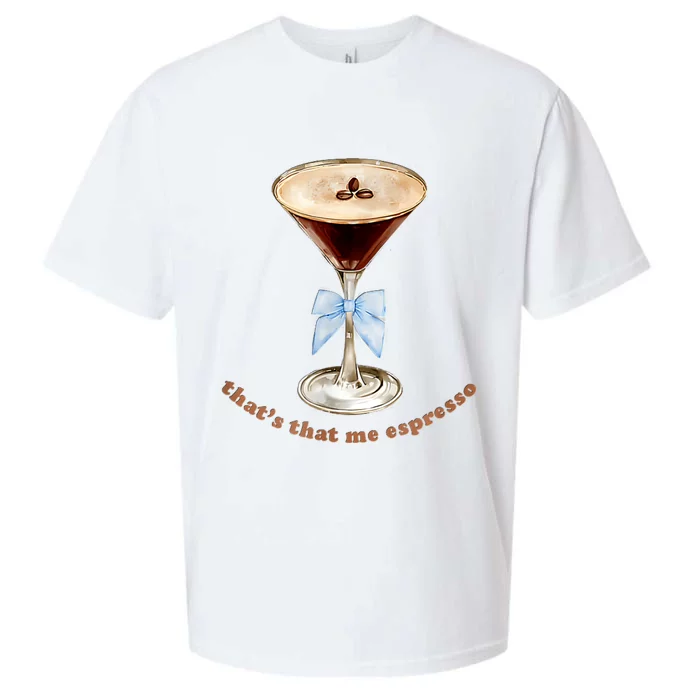 That’S That Me Espresso Espresso Martini Blue Bow Sueded Cloud Jersey T-Shirt