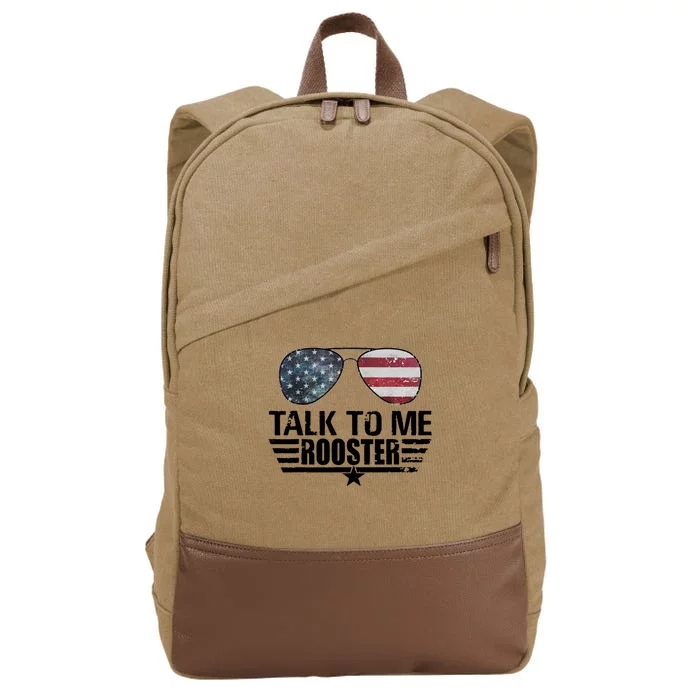 Talk To Me Rooster Funny. Cotton Canvas Backpack