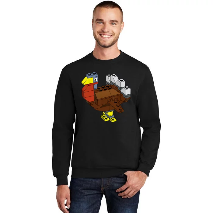 Tukey Thanksgiving Master Builder Block Brick Building Tall Sweatshirt