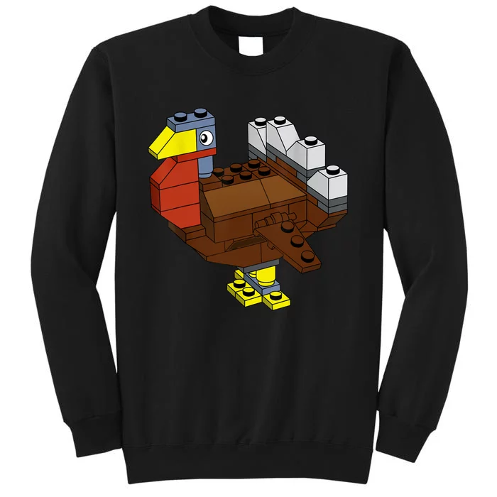 Tukey Thanksgiving Master Builder Block Brick Building Tall Sweatshirt