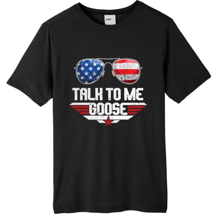 Talk To Me Goose Glasses US Flag Top Maverick ChromaSoft Performance T-Shirt