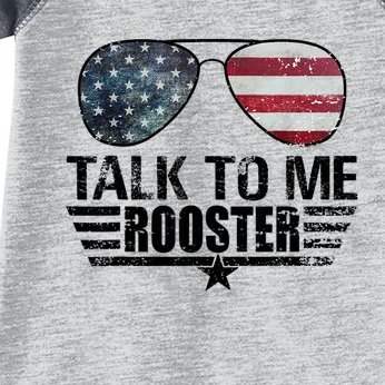 Talk To Me Rooster Sunglasses America Flag Infant Baby Jersey Bodysuit