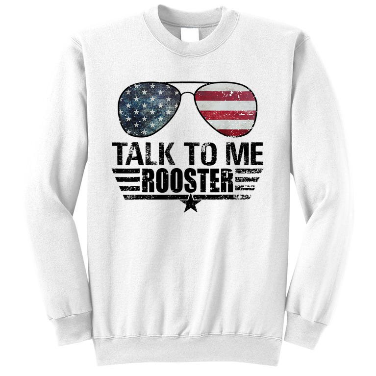 Talk To Me Rooster Sunglasses America Flag Sweatshirt