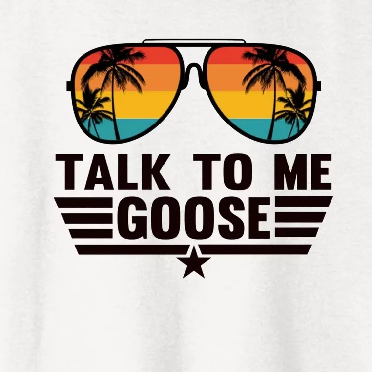 Talk To Me Goose Women's Crop Top Tee