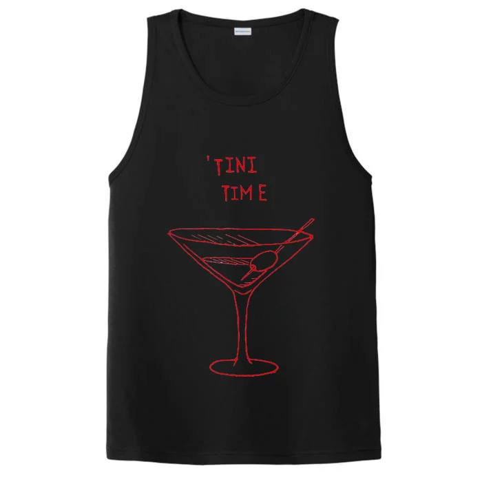 Tini Time Martini Lover Performance Tank