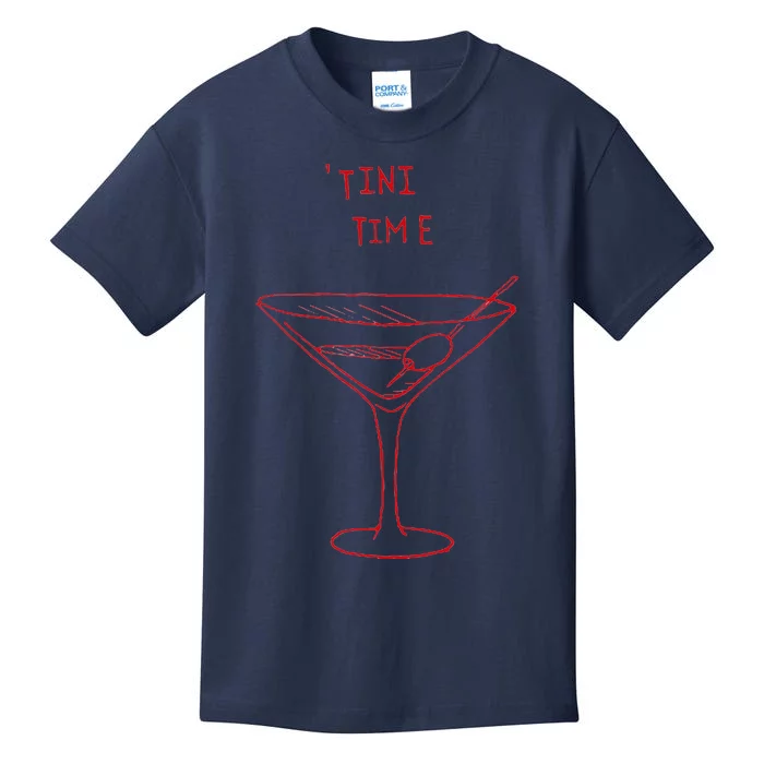 Tini Time Martini Lover Kids T-Shirt