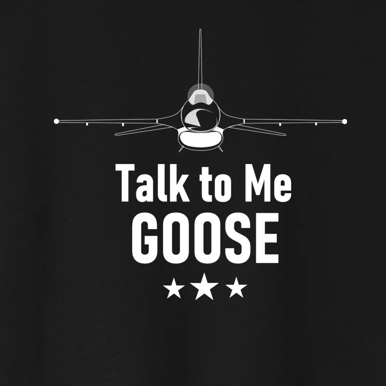 Talk To Me GOOSE Fighter Jet Women's Crop Top Tee