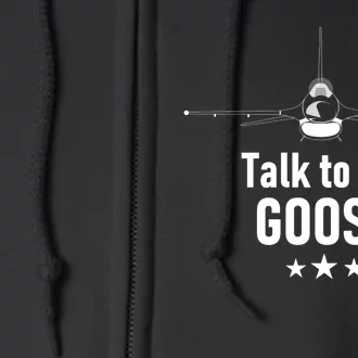 Talk To Me GOOSE Fighter Jet Full Zip Hoodie