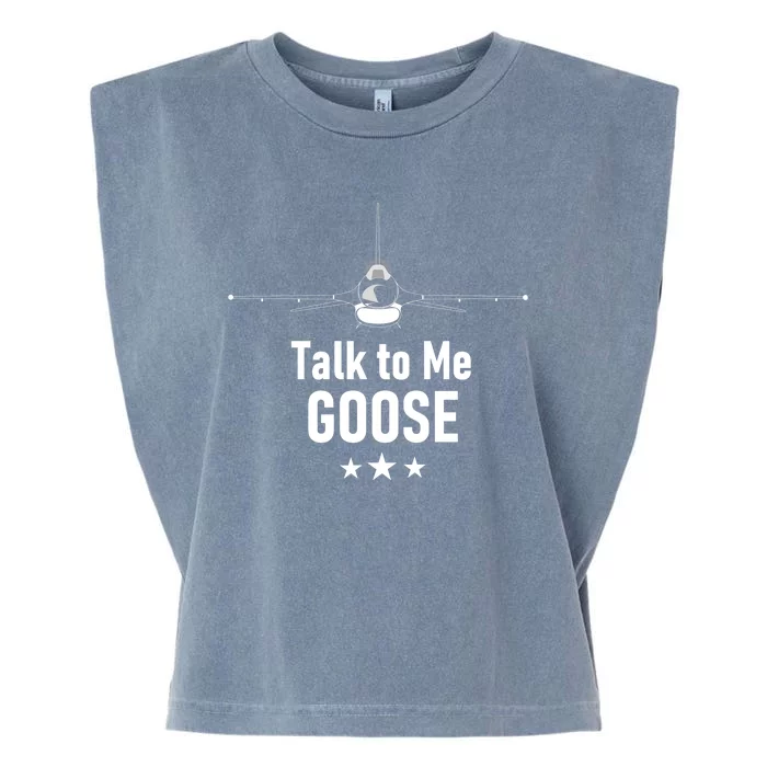 Talk To Me GOOSE Fighter Jet Garment-Dyed Women's Muscle Tee