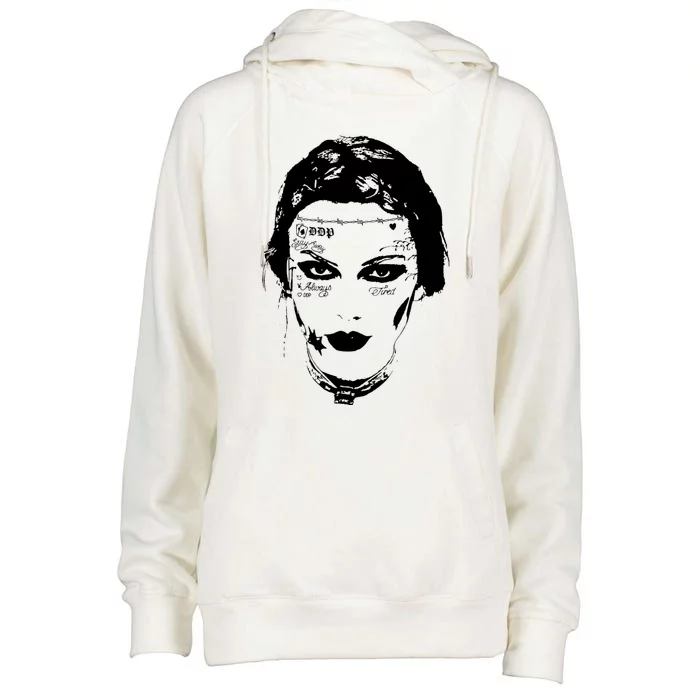 Taylor Tatoo Malones Womens Funnel Neck Pullover Hood