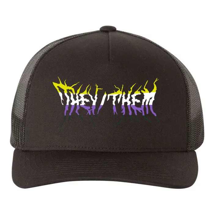 They Them Metal Yupoong Adult 5-Panel Trucker Hat