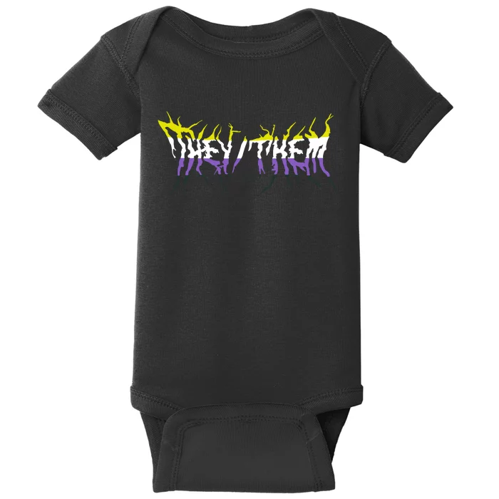 They Them Metal Baby Bodysuit