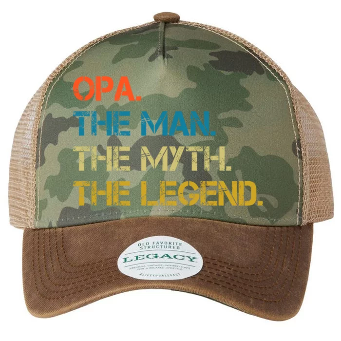 The The Myth The Legend Gift Opa Dad Legacy Tie Dye Trucker Hat