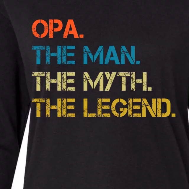 The The Myth The Legend Gift Opa Dad Womens Cotton Relaxed Long Sleeve T-Shirt