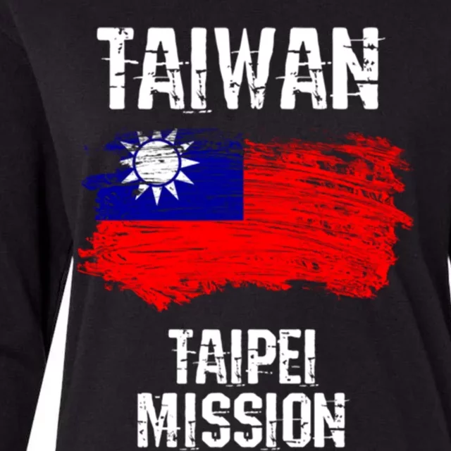 Taiwan Taipei Mission Funny Gift Womens Cotton Relaxed Long Sleeve T-Shirt