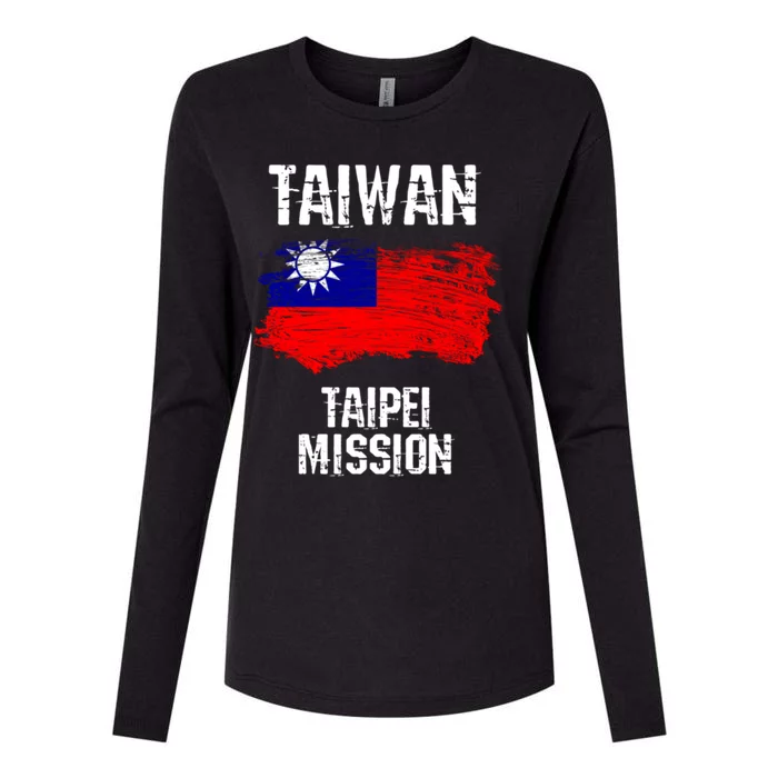 Taiwan Taipei Mission Funny Gift Womens Cotton Relaxed Long Sleeve T-Shirt