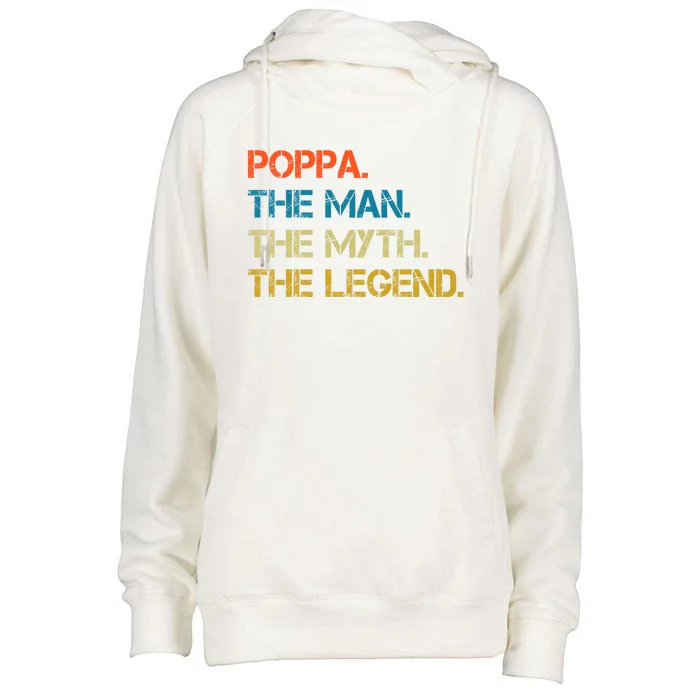 The The Myth The Legend Gift Poppa Dad Womens Funnel Neck Pullover Hood