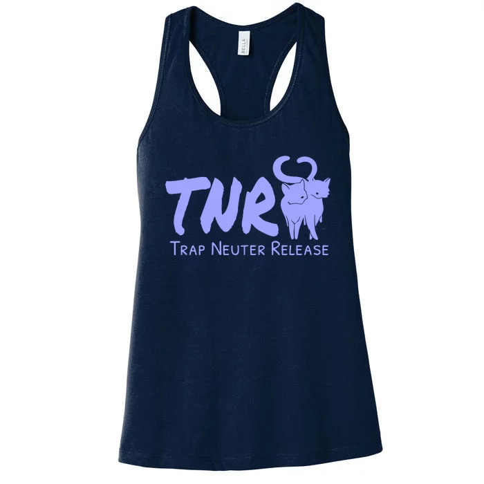 TNR Trap Neuter Release Feral Cat Awareness Women's Racerback Tank