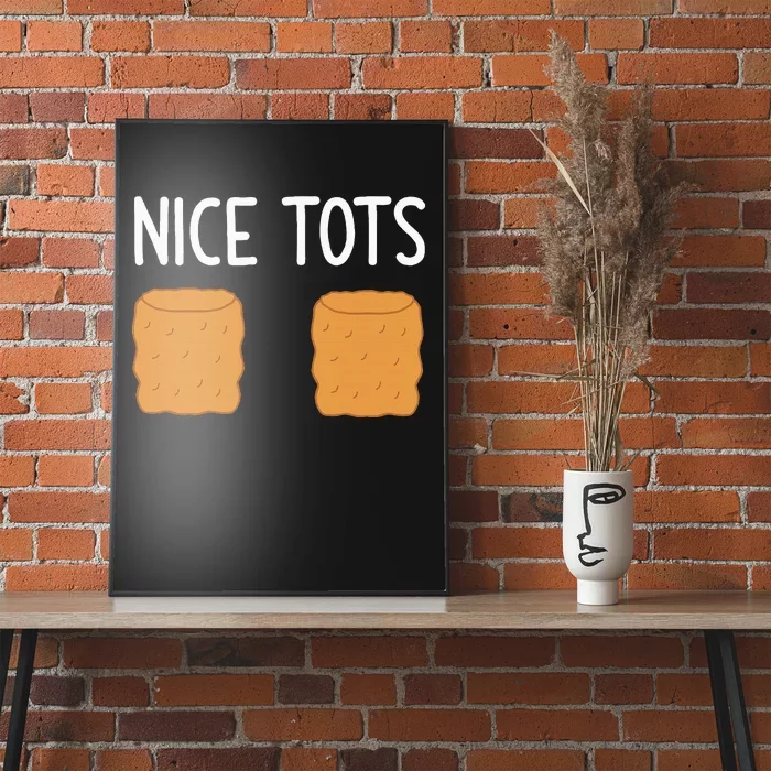 Tater Tots Nice Tots Funny Jokes Sarcastic Poster