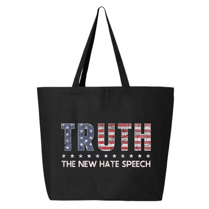 Truth The New Hate Speech Political Correctness Usa Flag 25L Jumbo Tote