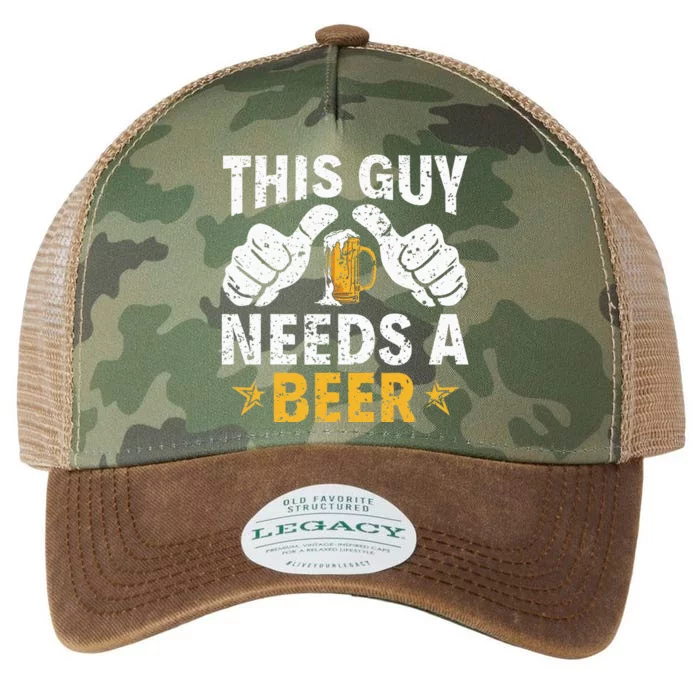 This Type Needs A Beer Funny Beer Drinker Legacy Tie Dye Trucker Hat