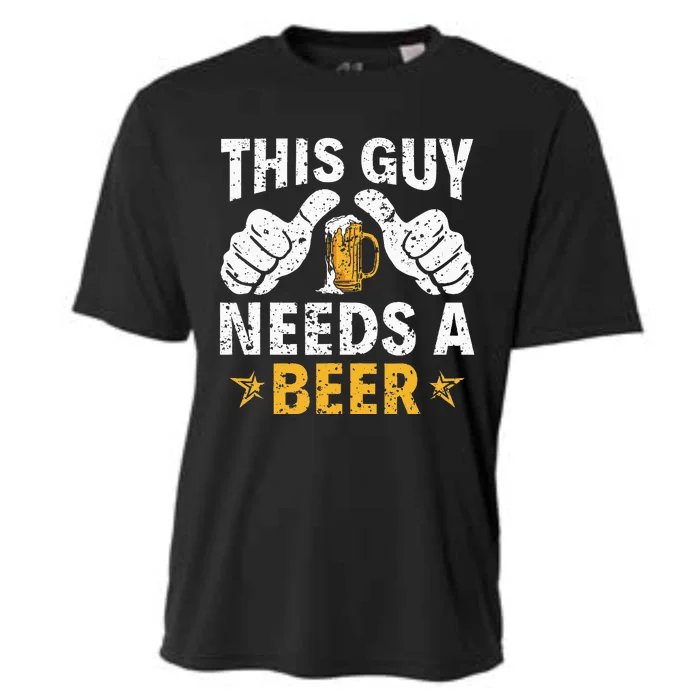 This Type Needs A Beer Funny Beer Drinker Cooling Performance Crew T-Shirt