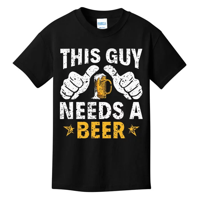 This Type Needs A Beer Funny Beer Drinker Kids T-Shirt