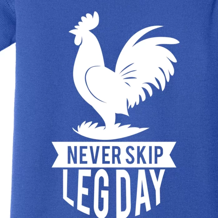 Thankgiving Turkey Never Skip Leg Day Meaningful Gift Baby Bodysuit