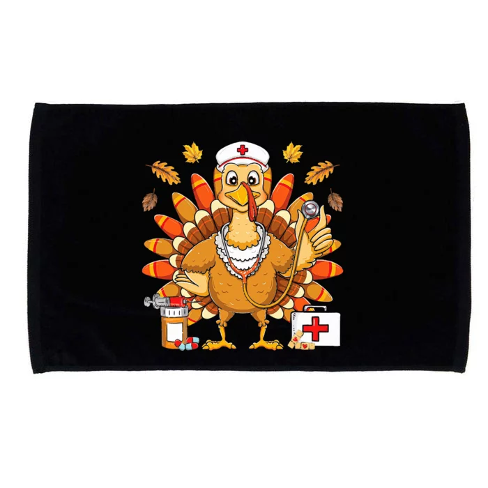 Thanksgiving Turkey Nurse Holiday Nursing Microfiber Hand Towel