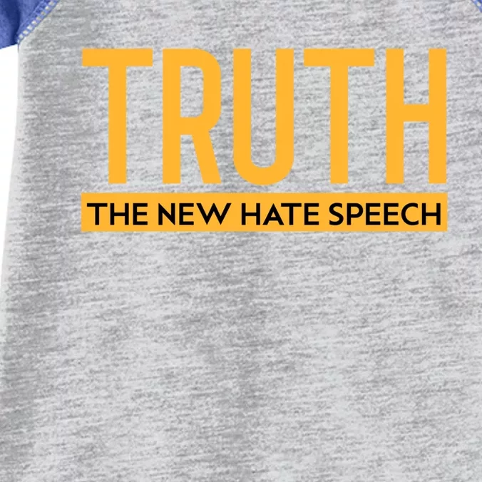 Truth The New Hate Speech Bold Statet Funny Gift Infant Baby Jersey Bodysuit